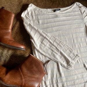 Carlisle Silk striped stitched top